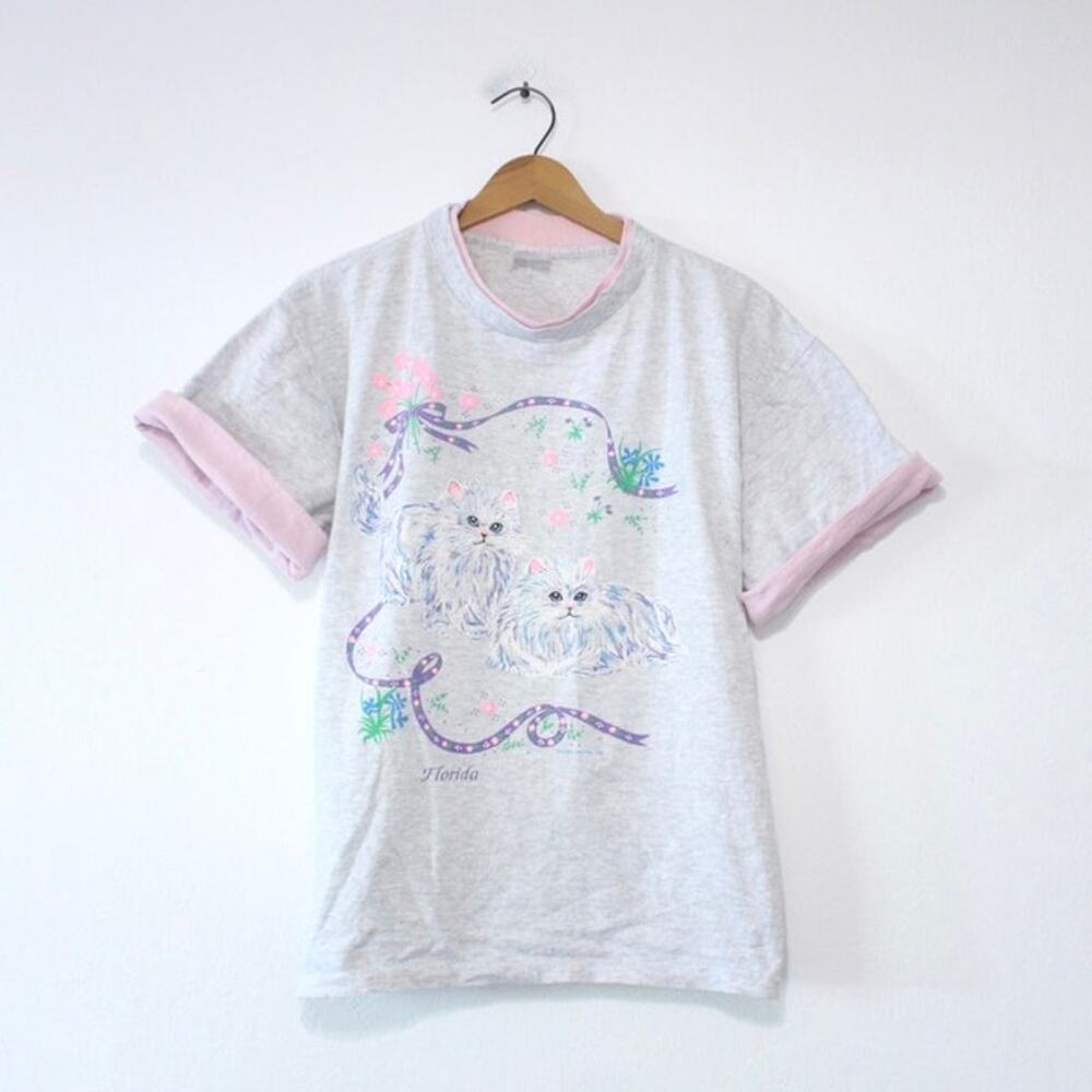 Vintage Kitty Cat Florida T Shirt Large